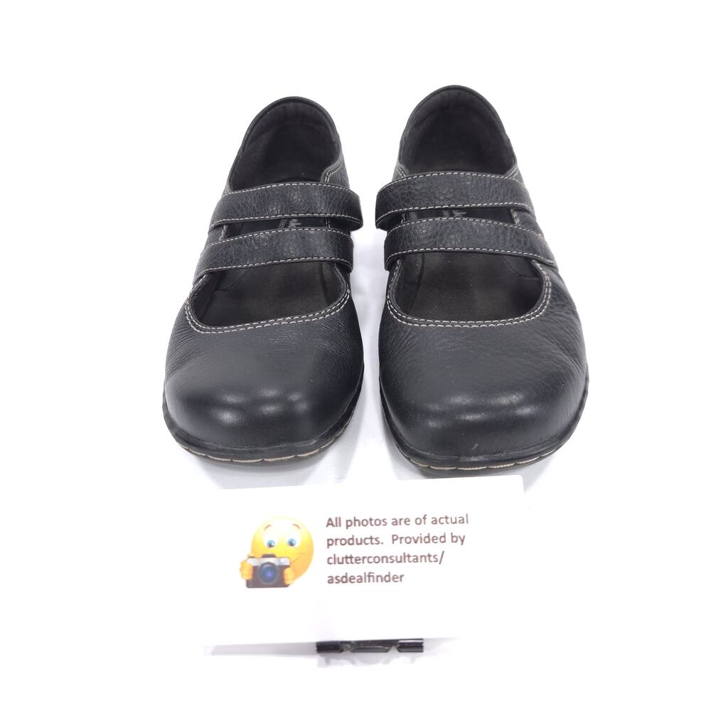 Clarks Bendables Leather Casual Mary Jane Flat Shoe Womens Size 6 80622 Black - Picture 2 of 9